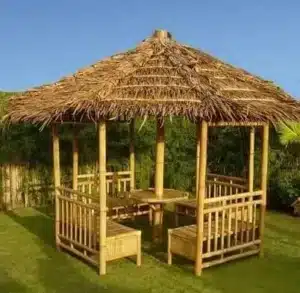 تركيب مظلات خيزران وقش البامبو وأكواخ خشبية في الرياض بتصاميم طبيعية